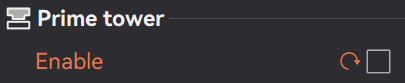 Disabling Prime Tower setting in slicer